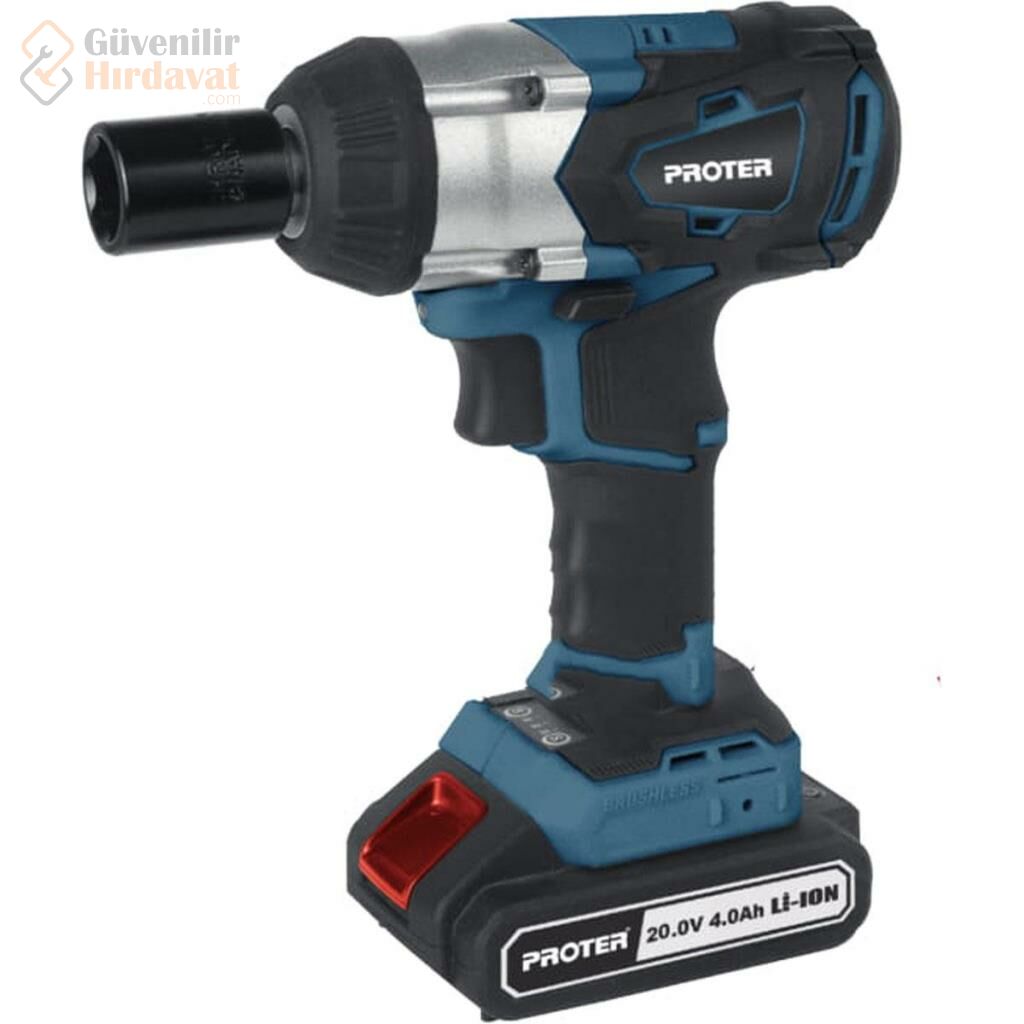Proter Pst 460 Ws Kömürsüz Darbeli Şarjlı Somun Sıkma 20 V 4.0 Ah