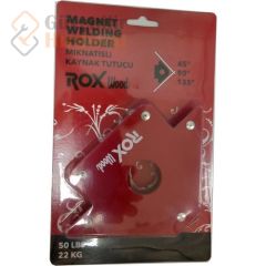 Rox Wood 0072 Manyetik Açılı Kaynak Tutucu Mıknatıs Gönye 50 Lbs