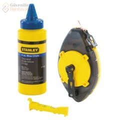 Stanley 0-47-465 Çizim ipi-30 M- 113 gr Mavi Boya ve Mini Su Terazisi
