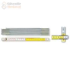 Bmı 914200 Ahşap Kırma Metre Gizli Perçinli 2 Mt Ağaç Metre 2 metre
