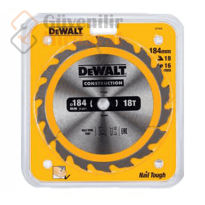 Dewalt DT1938 184 MM 18 Diş Ahşap Daire Testere Bıçağı